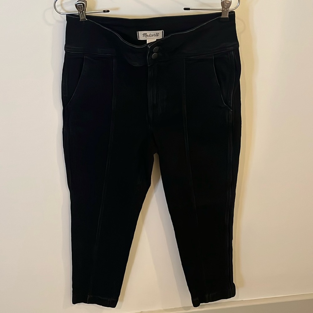 Madewell size 28 black tuxedo jeans